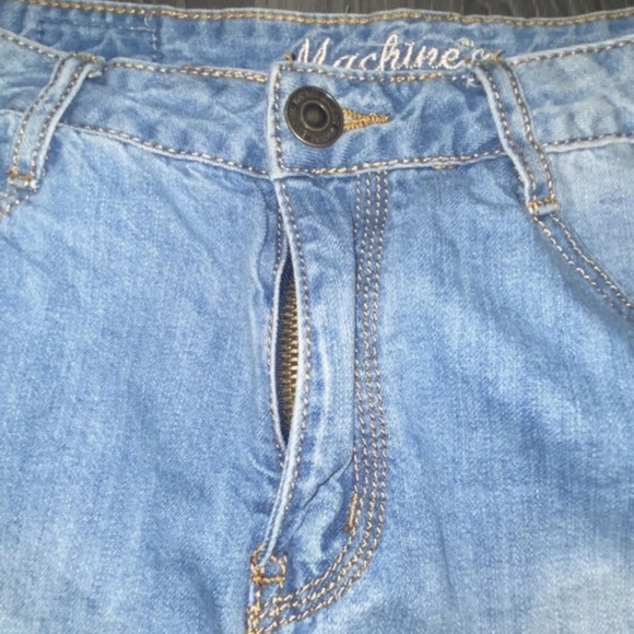 Machine Pour Neuf Mode Cut-Off Denim Jean Shorts Frayed Distressed Sz Medium. - Picture 9 of 12